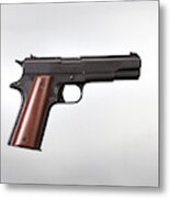 Handgun Metal Print