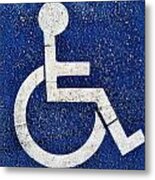 Handicapped Symbol Metal Print
