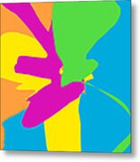 Original Contemporary Abstract Painting Happy Flowers Metal Print