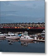 Harbor And Skyline From Old Montreal Metal Print