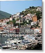 Harbor Of Hydra Metal Print