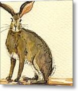 Hare Metal Print