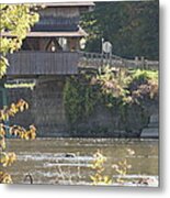 Harpersfield Covered Bridge Metal Print