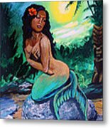 Hawaii Mermaid Metal Print