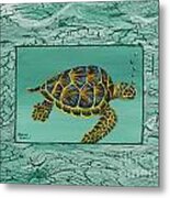Hawaiian Sea Turtle Metal Print