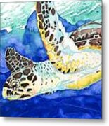Hawksbill Sea Turtle Metal Print
