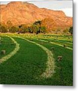 Hay Bales - Socorro - Nm Metal Print