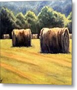 Hay Bales Metal Print