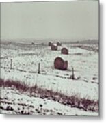 Hay Barrels
#alberta #canada Metal Print