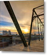 Hays Street Bridge At Sunset Metal Print