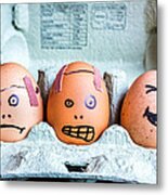 Headache Eggs. Metal Print