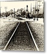 Railroad - Tracks - Heading East Metal Print