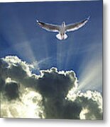 Heavenly Angel Rays - Cloudscape Metal Print