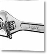 Heavy Duty Adjustable Spanner Tightening/loosening Metal Nut On Bolt Metal Print