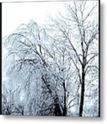 Heavy Ice Tree Redo Metal Print