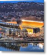 Heinz Field At Night Metal Print