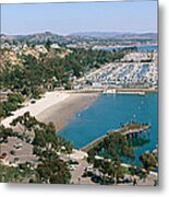 High Angle View Of A Harbor, Dana Point Metal Print