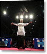 Hillary Clinton Holds Primary Night Metal Print