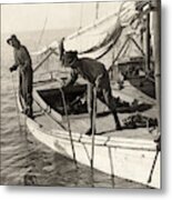 Hine Oyster Fishing, 1911 Metal Print