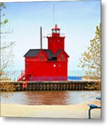 Holland Harbor Light Metal Print