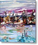 Homage To The Australian Billabong Subject Metal Print