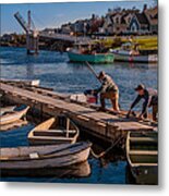 Home With The Catch Metal Print