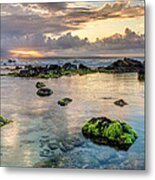 Ho'okipa Sunset Rays Metal Print