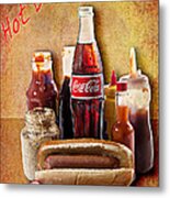 Hot Dog And Cold Coca-cola Metal Print