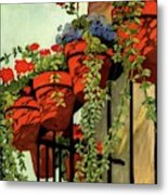 House And Garden Garden Furnishing Number Cover Metal Print