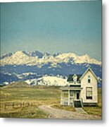 House Near The Mountains Metal Print