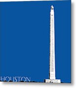 Houston San Jacinto Monument - Royal Blue Metal Print