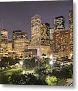 Houston Texas Skyline Panorama Metal Print