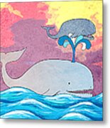 How Whales Have Fun Metal Print