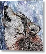 Howling Gray Wolf #1 Metal Print