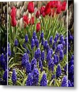 Hudson Blue And Red Metal Print