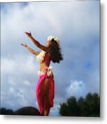 Hula Dancer Hawaii Metal Print