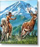 Hunt On Top Of The World Metal Print
