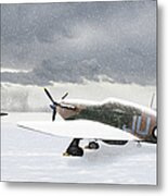 Hurricanes In The Snow Metal Print