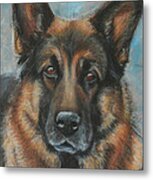 Hussler-german Shepherd Dog Metal Print