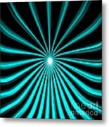 Hyperspace Cyan Square Metal Print