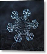 Snowflake Photo - Ice Crown Metal Print