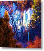 Ice Wall In Morning Light El Valle Nm Metal Print