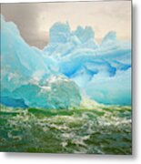 Iceberg Floating At Sea Metal Print