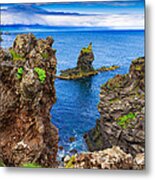 Iceland Coast With Fascinating Cliffs Metal Print