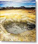 Iceland Geothermal Area Hverir Namaskard Metal Print