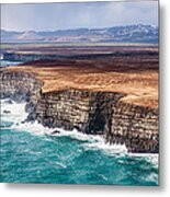 Icelandic Coast - Iceland Aerial Photograph Metal Print