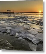 Icy Sunrise Metal Print