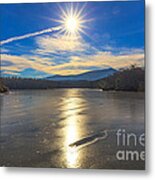 Icy Sunset At Price Lake Metal Print