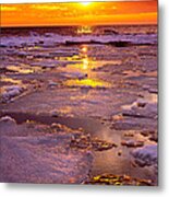 Icy Sunset Metal Print