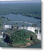 Iguacu Falls Brazil Metal Print